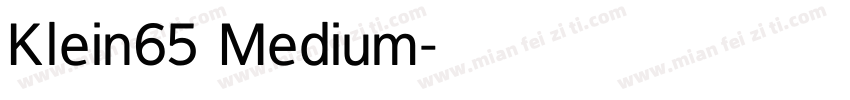 Klein65 Medium字体转换